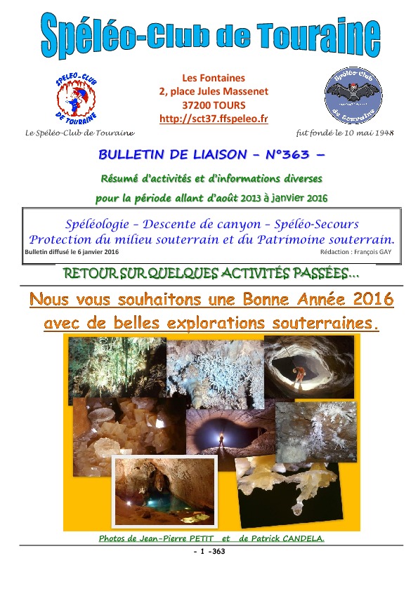Bulletin de liaison 363, août 2013